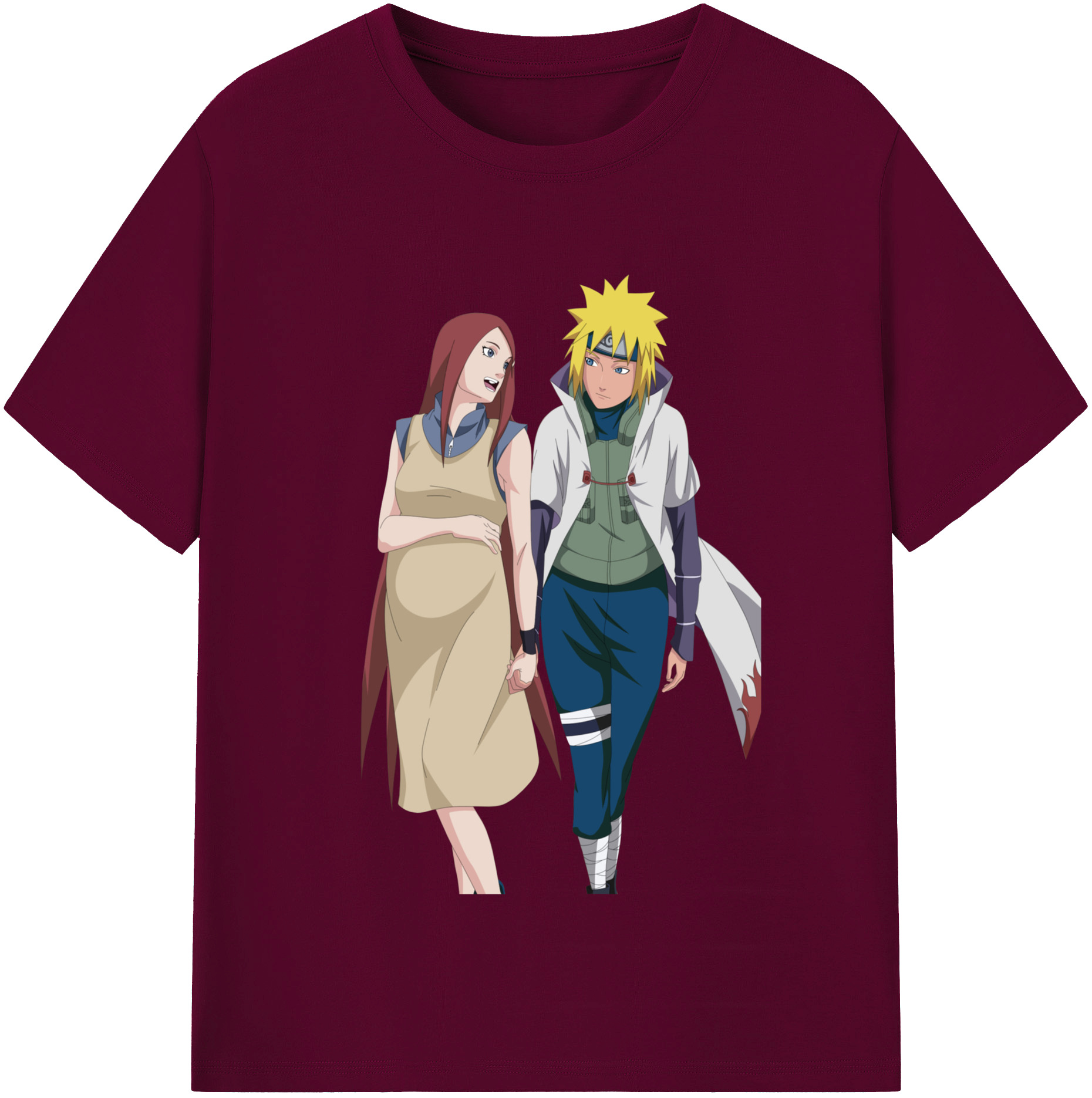 （画像用） NARUTO -ナルト- 波風 ミナト Namikaze Minato レディースカジュアルプリントTシャツ（綿100％）